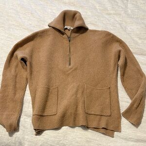 Women’s Brown Half-Zip Sweater
